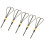 100Pcs Black Bamboo Fruit Sticks Scissors Shaped Picks for Appetizers 10