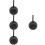 4Pcs Black Tee Holder Golfing Supplies Portable 6