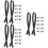 6 Sets Leather Handbag Handles Tote Replacement Straps With Rivets 6