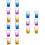 18Pcs Assorted Color Acrylic Whiskey Cups Thickened Transparent Cups 7