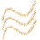 2 Pcs Gold Bag Accessories Diy Straps Handbag Replacements Chain 8