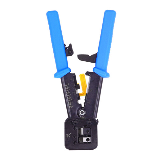 RJ45 Pass-Through Crimp Tool CAT6/5E, Steel, Blue 2