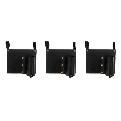 3St Multifunctionele PU Organizer Voor Campingstoel Zwart 2