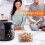 3Sets Stackable 5-Layer Dehydrator Rack for Air Fryer Assorted Colors 3
