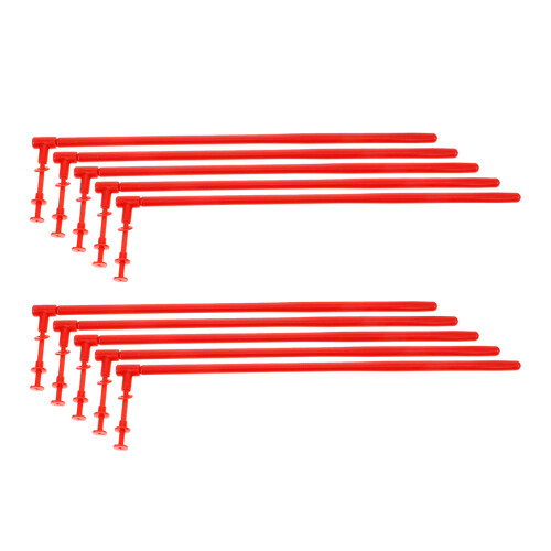 75Pcs Red Plastic Windmill Rods Sturdy Reusable DIY Replacement Bars 1