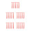 75Pcs Red Plastic Windmill Rods Sturdy Reusable DIY Replacement Bars 4