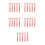 75Pcs Red Plastic Windmill Rods Sturdy Reusable DIY Replacement Bars 6