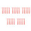 75Pcs Red Plastic Windmill Rods Sturdy Reusable DIY Replacement Bars 7