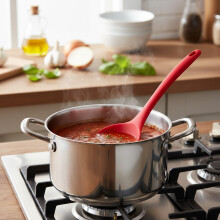 (Red) Platinum Silicone Heat-Resistant Cooking Spoon