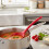 (Red) Platinum Silicone Heat-Resistant Cooking Spoon 3