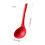 (Red) Platinum Silicone Heat-Resistant Cooking Spoon 5