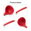 (Red) Platinum Silicone Heat-Resistant Cooking Spoon 9