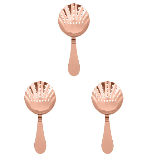3Pcs Rose Gold Bar Ice Strainer for Professional Use 2
