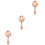 3Pcs Rose Gold Bar Ice Strainer for Professional Use 5