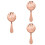 3Pcs Rose Gold Bar Ice Strainer for Professional Use 6