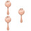3Pcs Rose Gold Bar Ice Strainer for Professional Use 7