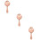 3Pcs Rose Gold Bar Ice Strainer for Professional Use 9