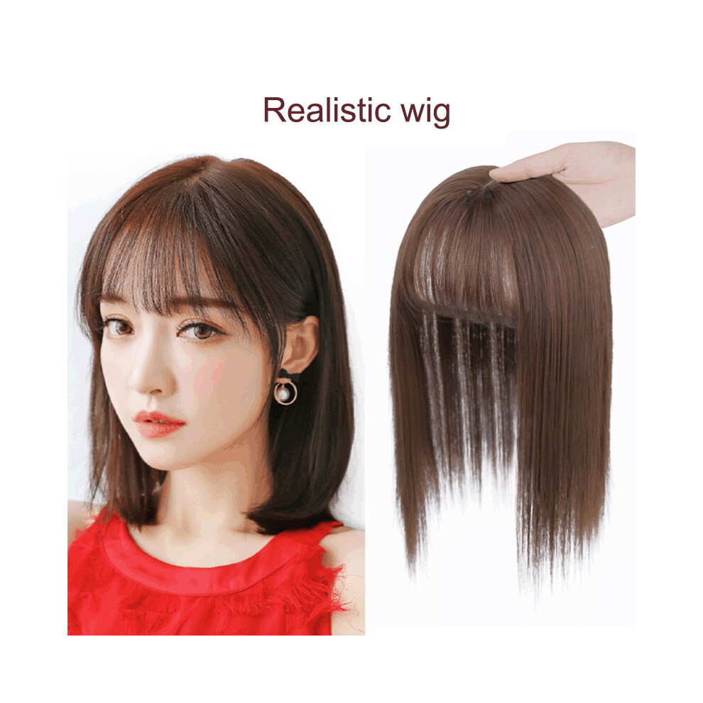 Dcph-Clothing (Dark Brown) Clip-In Hair Topper With Bangs For Women