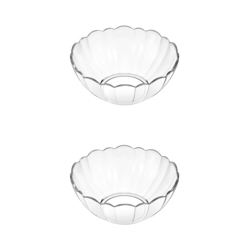 2Pièces Bols Cristal Clair En Pour Salades Snacks