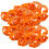 500Pcs Bright Orange Plastic Chicken Leg Bands Identification Tags 2