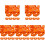 500Pcs Bright Orange Plastic Chicken Leg Bands Identification Tags 3