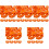 500Pcs Bright Orange Plastic Chicken Leg Bands Identification Tags 4