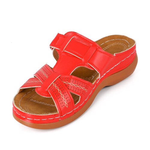 (red, 40) Women\'s Supportive Orthopedic Sandals for Walking 2