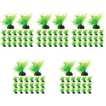 100Pièces Plantes Aquarium Décor Vertes Faux Accessoires Tortues