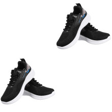 2Paires Baskets Noir Respirantes Pour Gym Antidérapantes