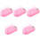 5Pcs Manicure Nail Drill Bit Storage Box Pink Plastic Display Case 4