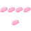 5Pcs Manicure Nail Drill Bit Storage Box Pink Plastic Display Case 5