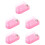 5Pcs Manicure Nail Drill Bit Storage Box Pink Plastic Display Case 7