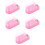 5Pcs Manicure Nail Drill Bit Storage Box Pink Plastic Display Case 8