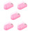 5Pcs Manicure Nail Drill Bit Storage Box Pink Plastic Display Case 9