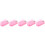 5Pcs Manicure Nail Drill Bit Storage Box Pink Plastic Display Case 10
