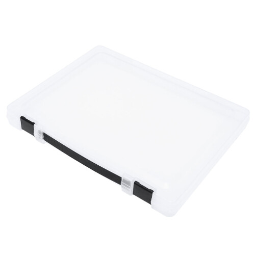 3Pcs Document Holder Box with Clear Lid and Buckle for Office 2