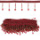 Déco Rideau Frange Perles Polyester Rouge Pour Chambre Bébé 1