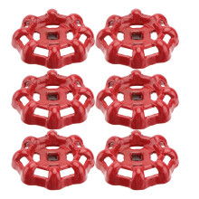 12Pcs Red Metal Cast Iron Shutoff Handles Ball Hand Wheel for Home Use