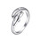2Pcs Women's Silver Double Dolphin Adjustable Open-End Rings 2
