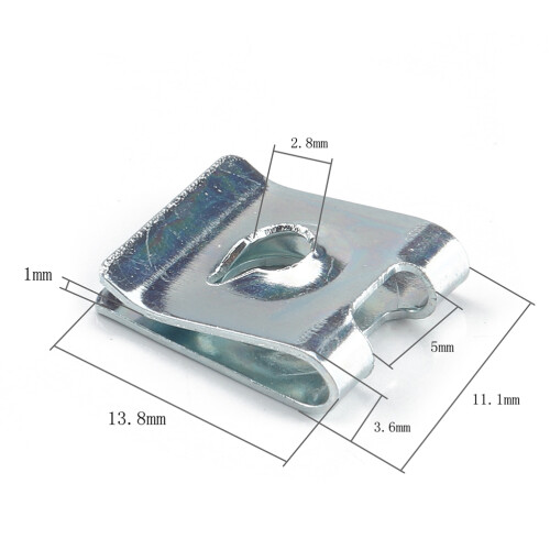 150Pcs High Elasticity Silver U Nut Fasteners for Car Panel Use 1