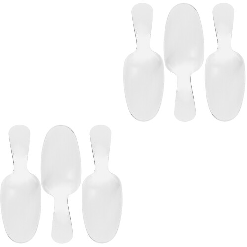 6 Pcs Stainless Steel Short Handle Dessert Scoops