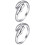 2Pcs Women's Silver Double Dolphin Adjustable Open-End Rings 4