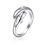 2Pcs Women's Silver Double Dolphin Adjustable Open-End Rings 7