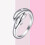 2Pcs Women's Silver Double Dolphin Adjustable Open-End Rings 8