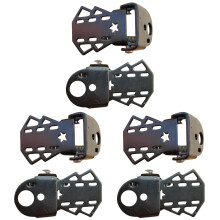 6Pairs Foldable Black Steel Bike Footrest Rear Seat Pedal Sturdy