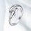 2Pcs Women's Silver Double Dolphin Adjustable Open-End Rings 9