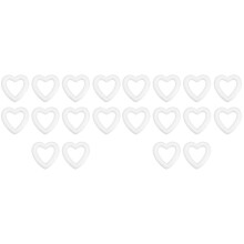 96Pcs White Hollow Heart Ornaments for DIY Crafts Party Decoration