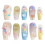 (S) Colorful Gradient Press On Nails - Stage Wear 9