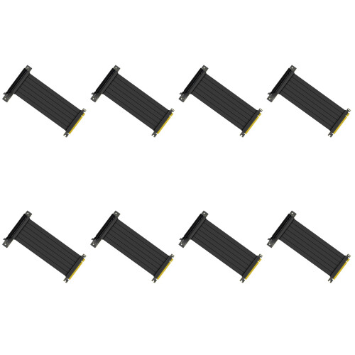 8Pcs Black Pci Express Riser Cable Pcie 3.0 GPU Extension 2