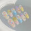 (M) Colorful Gradient Press On Nails - Stage Wear 3